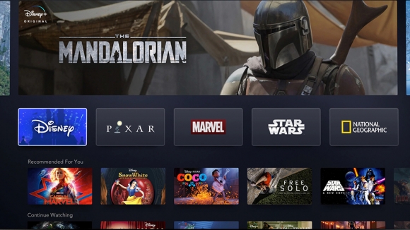 A Disney+ felülete