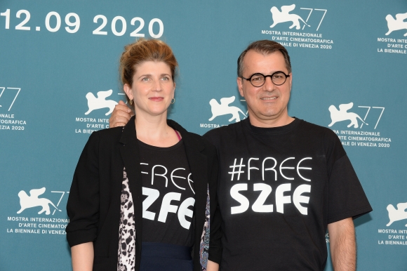 Wéber Kata és Mundruczó Kornél a Velncei Filmfesztiválon (Fotó: Giorgio Zucchiatti)