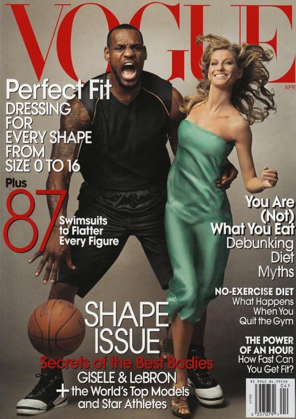A botrányos Vogue-címlap Lebron James-szel és Gisele Bündchennel